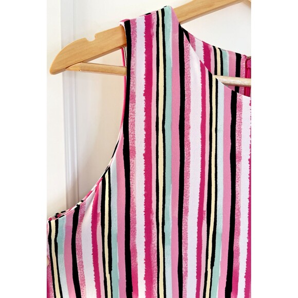 Y2K Vintage Nine West‎ Striped Knee-Length Sleeveless Dress sz 10 Stretch Summer - Picture 5 of 11
